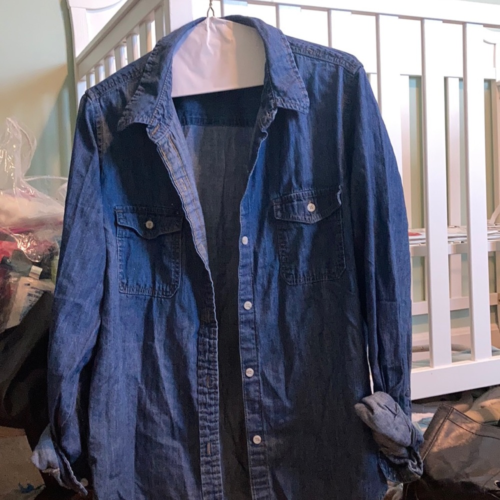 Denim Button-Down Shirt